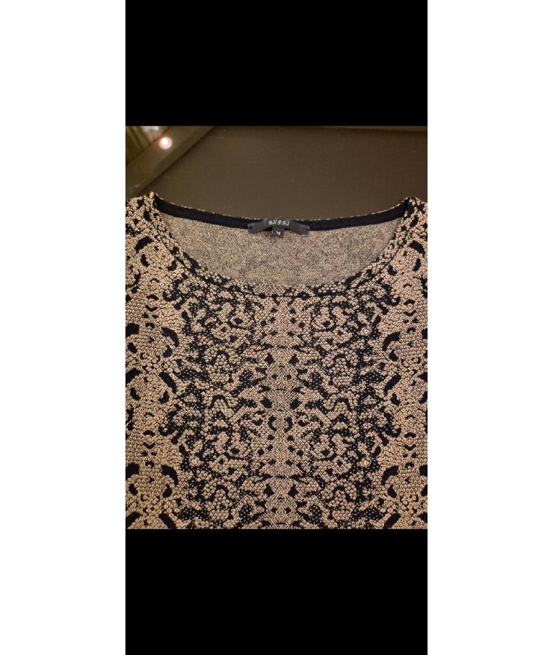 GUCCI Мульти шерстяное повседневное платье, фото 6