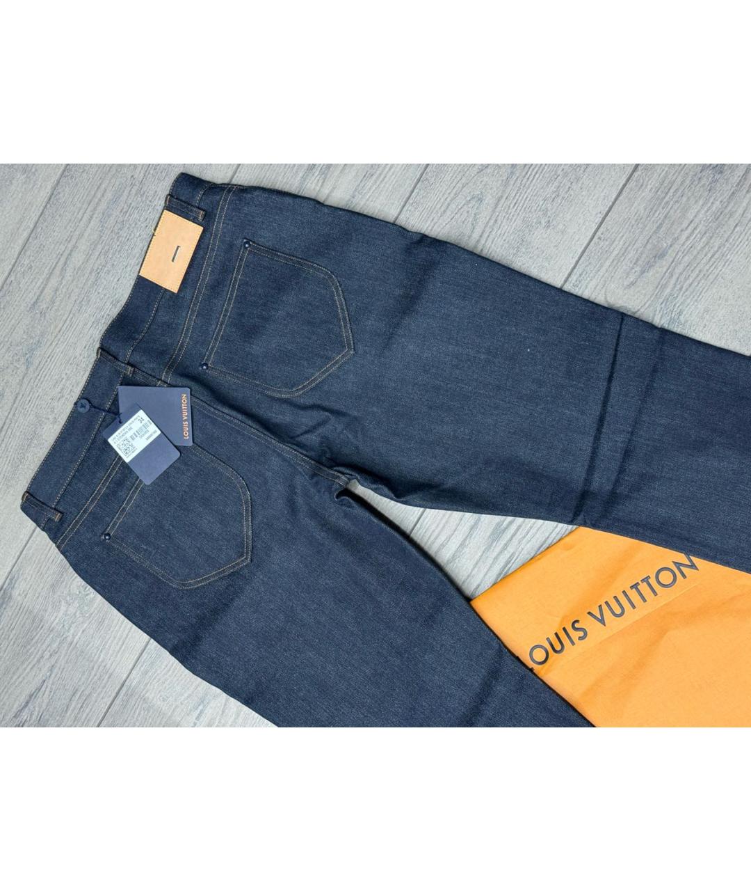 LOUIS VUITTON Темно-синие хлопко-эластановые джинсы скинни, фото 2