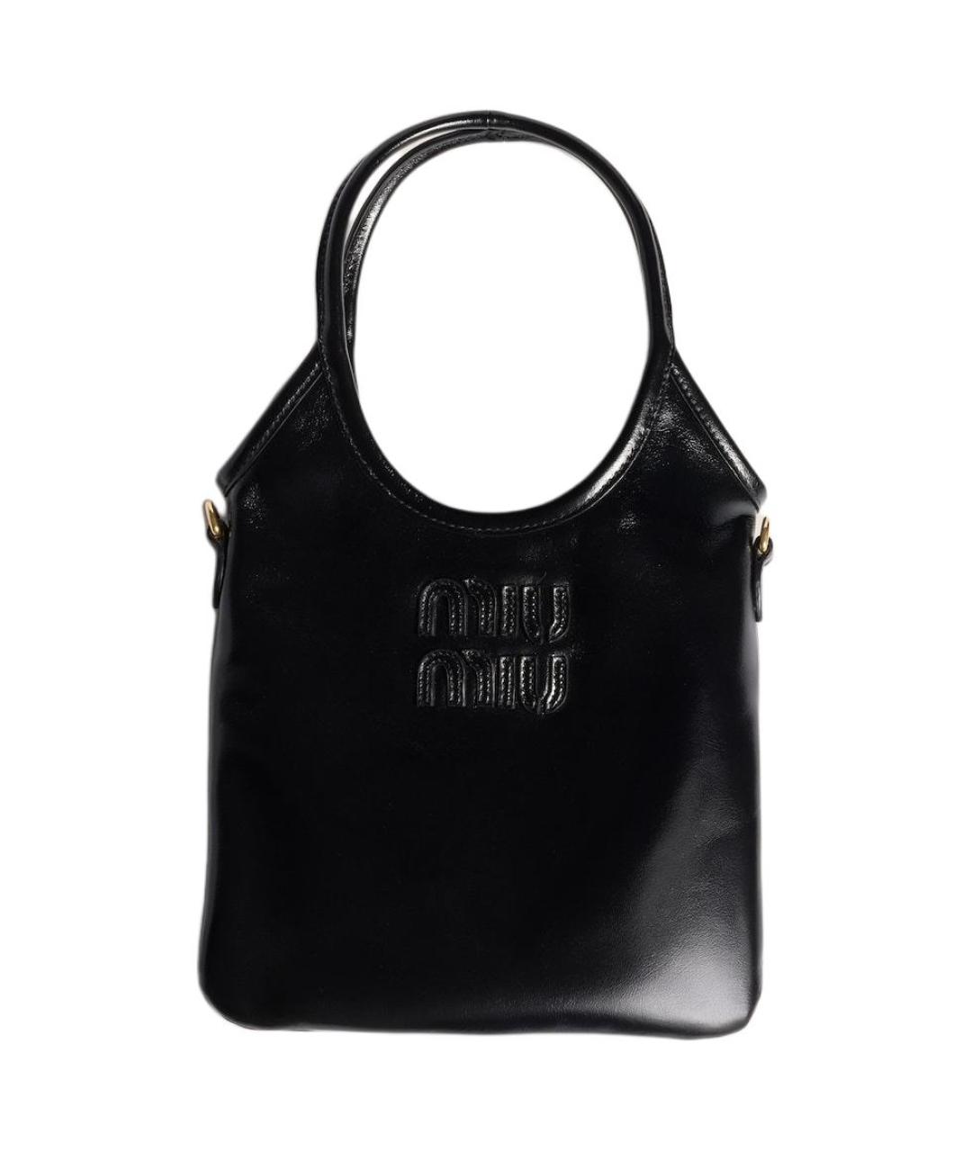 MIU MIU Черная кожаная сумка через плечо, фото 1