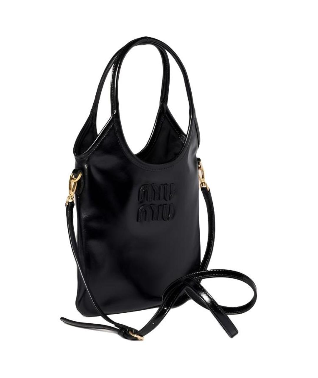 MIU MIU Черная кожаная сумка через плечо, фото 2