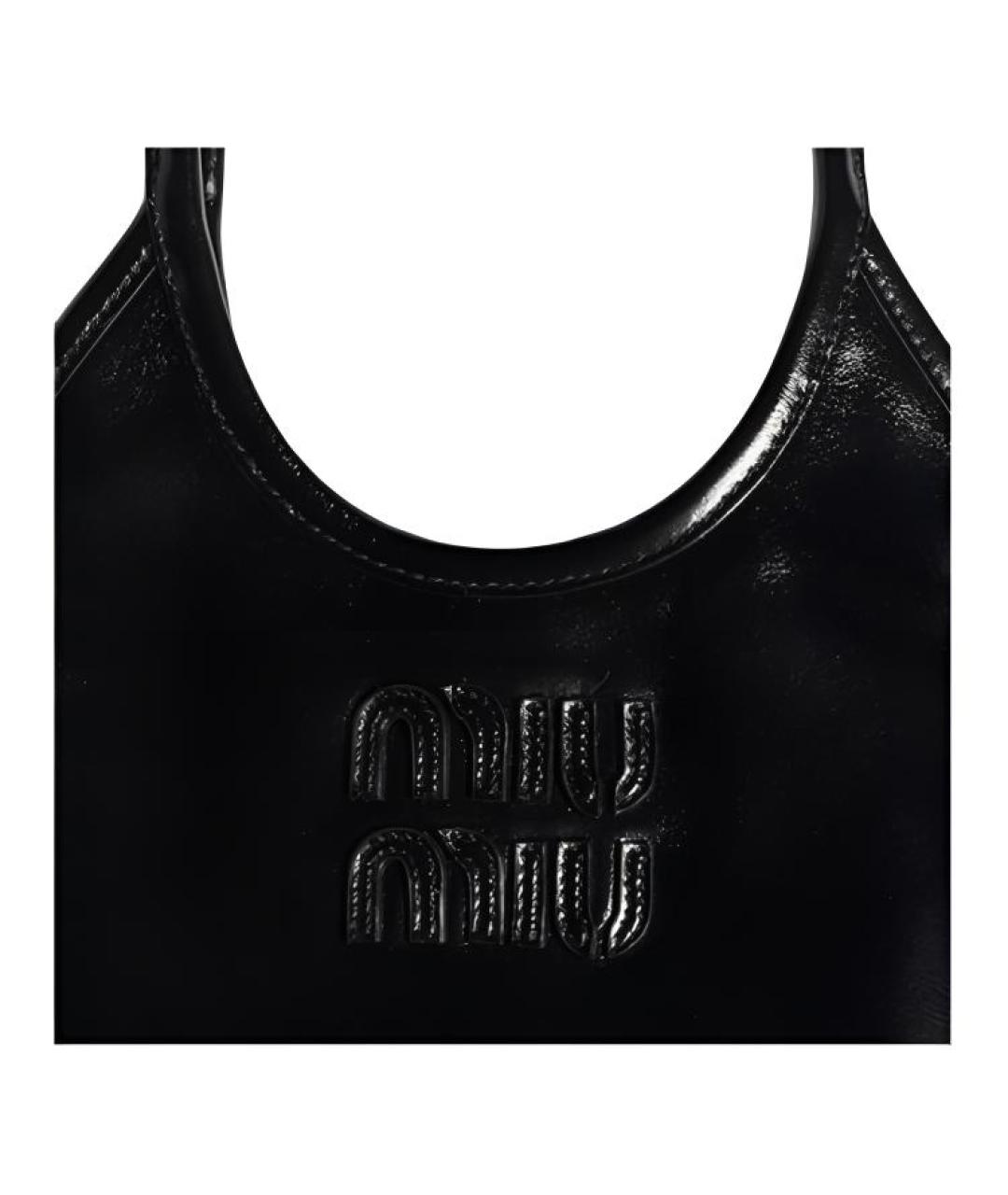 MIU MIU Черная кожаная сумка через плечо, фото 4