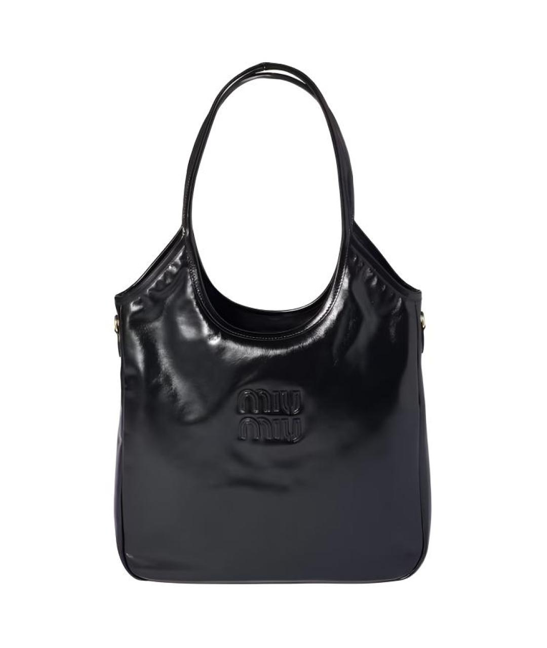 MIU MIU Черная кожаная сумка через плечо, фото 1