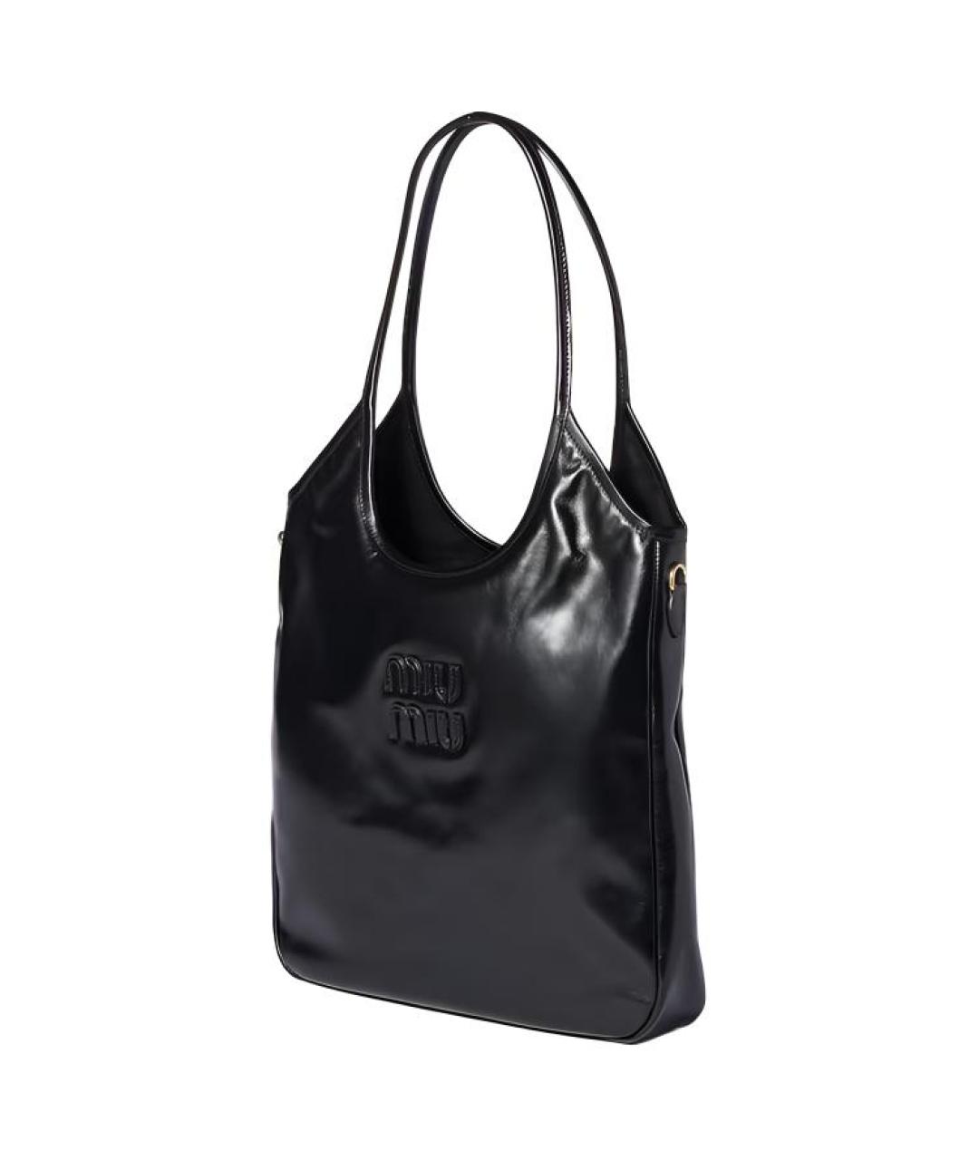 MIU MIU Черная кожаная сумка через плечо, фото 2