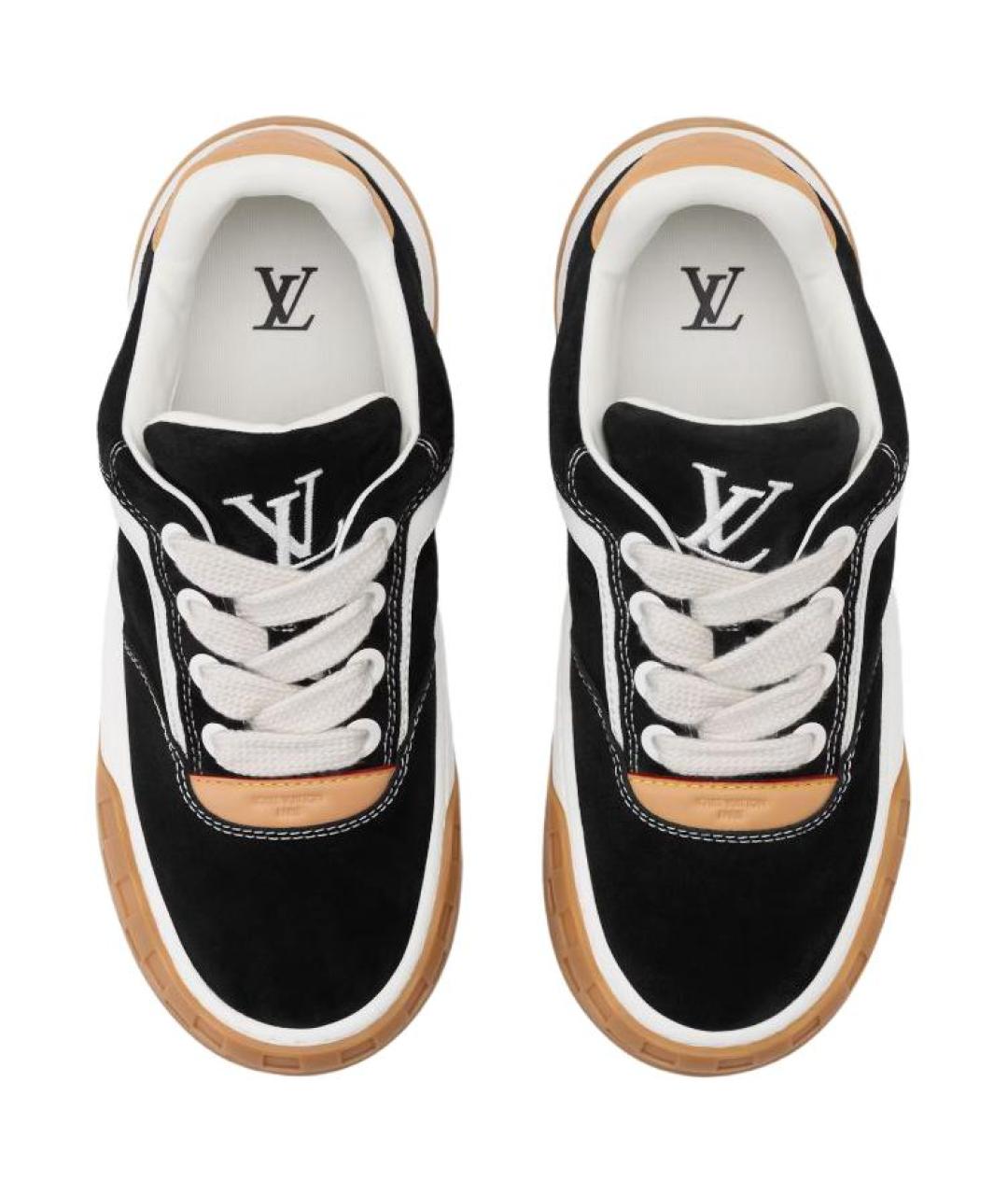 LOUIS VUITTON Черные низкие кроссовки / кеды, фото 4
