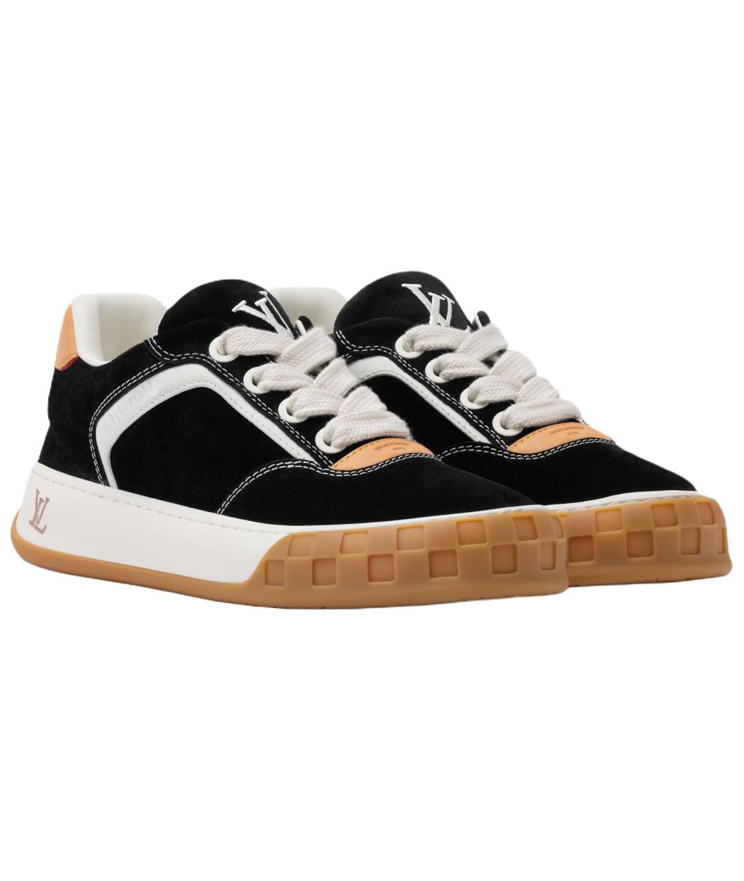 LOUIS VUITTON Черные низкие кроссовки / кеды, фото 3