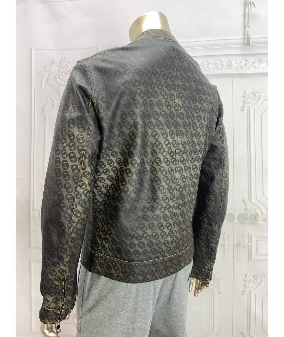 DOLCE&GABBANA Коричневая кожаная куртка, фото 2