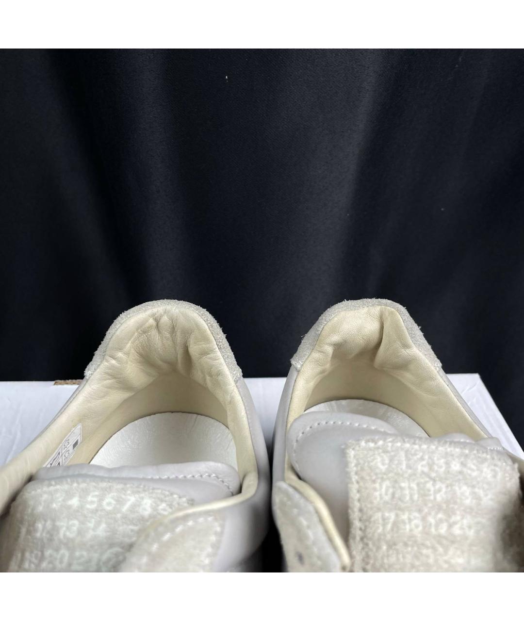 MAISON MARGIELA Бежевые низкие кроссовки / кеды из искусственной кожи, фото 3