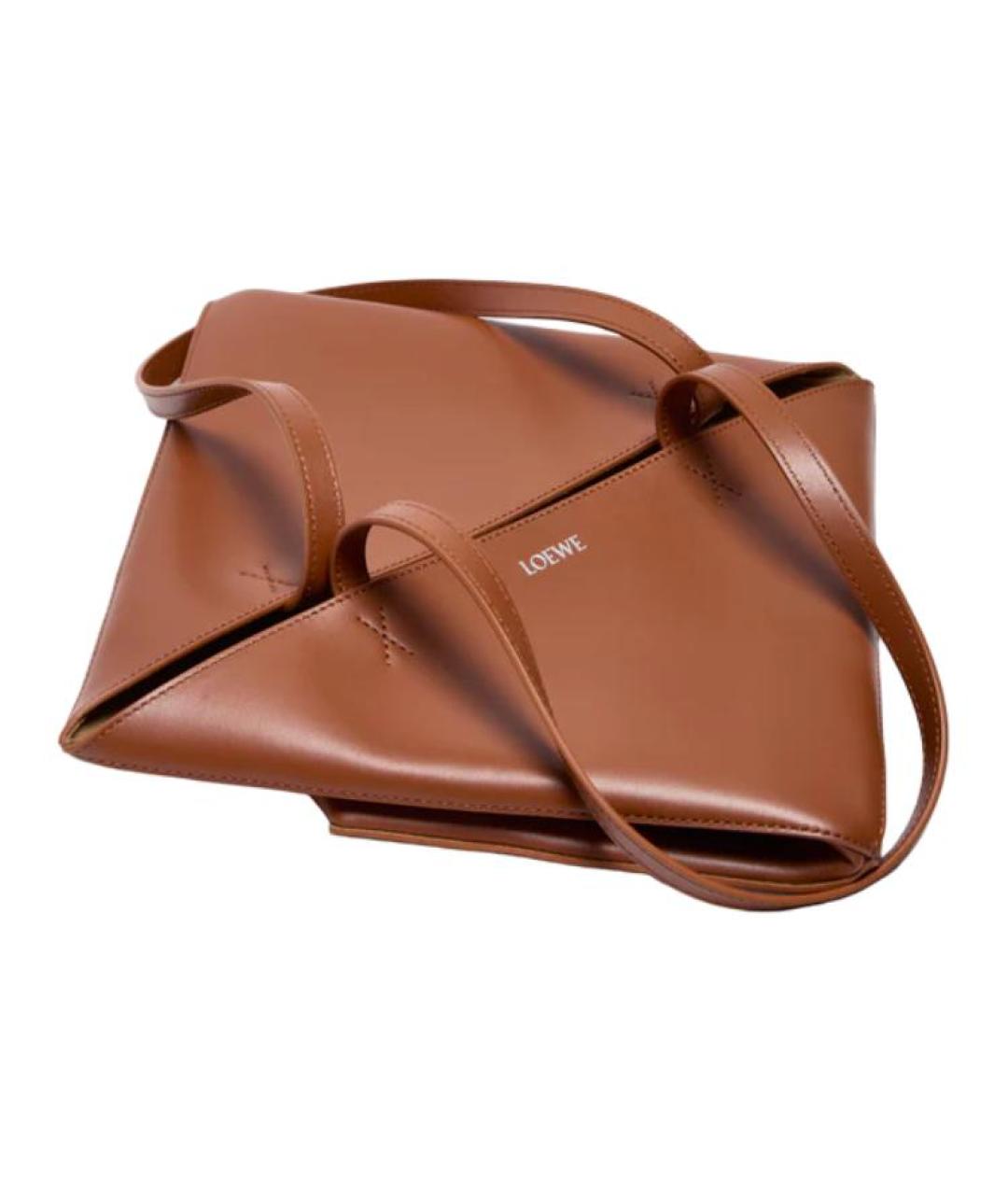 LOEWE Коричневая кожаная сумка тоут, фото 5