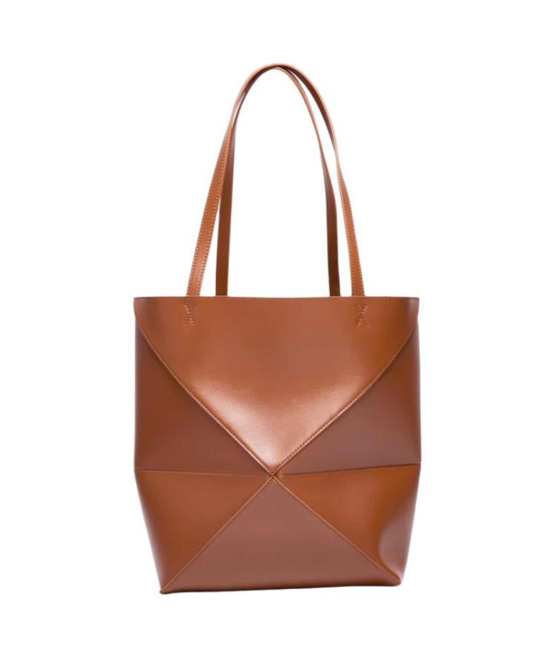 LOEWE Коричневая кожаная сумка тоут, фото 3