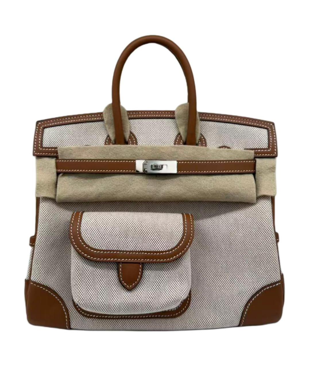 HERMES Коричневая сумка с короткими ручками, фото 1