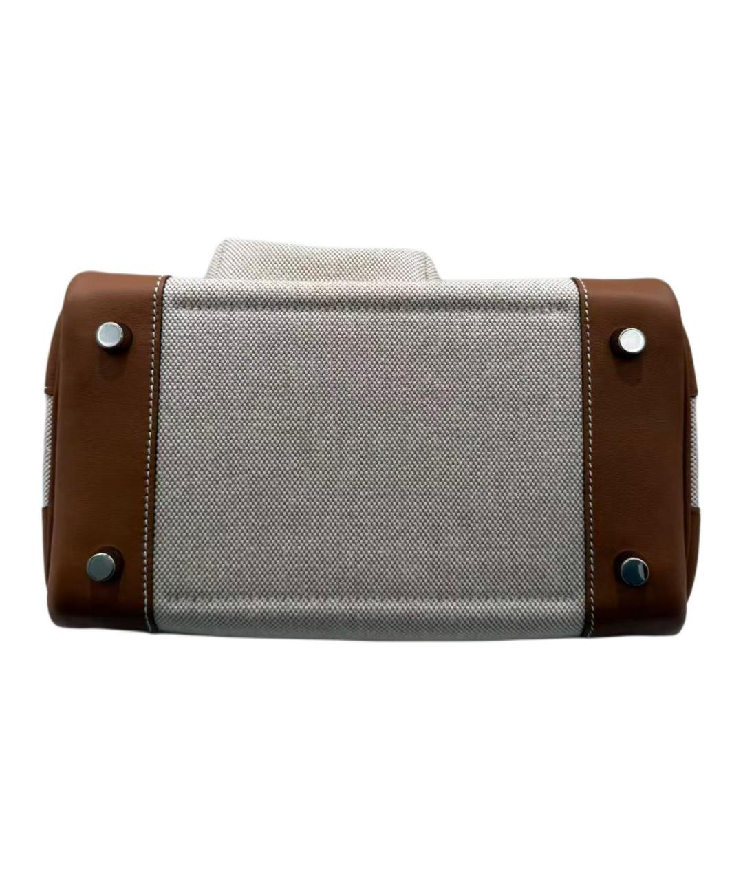 HERMES Коричневая сумка с короткими ручками, фото 4