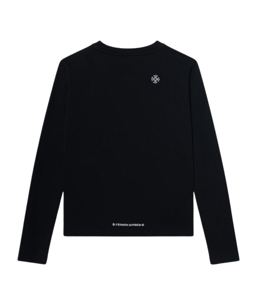 CHROME HEARTS Черная хлопковая футболка, фото 2