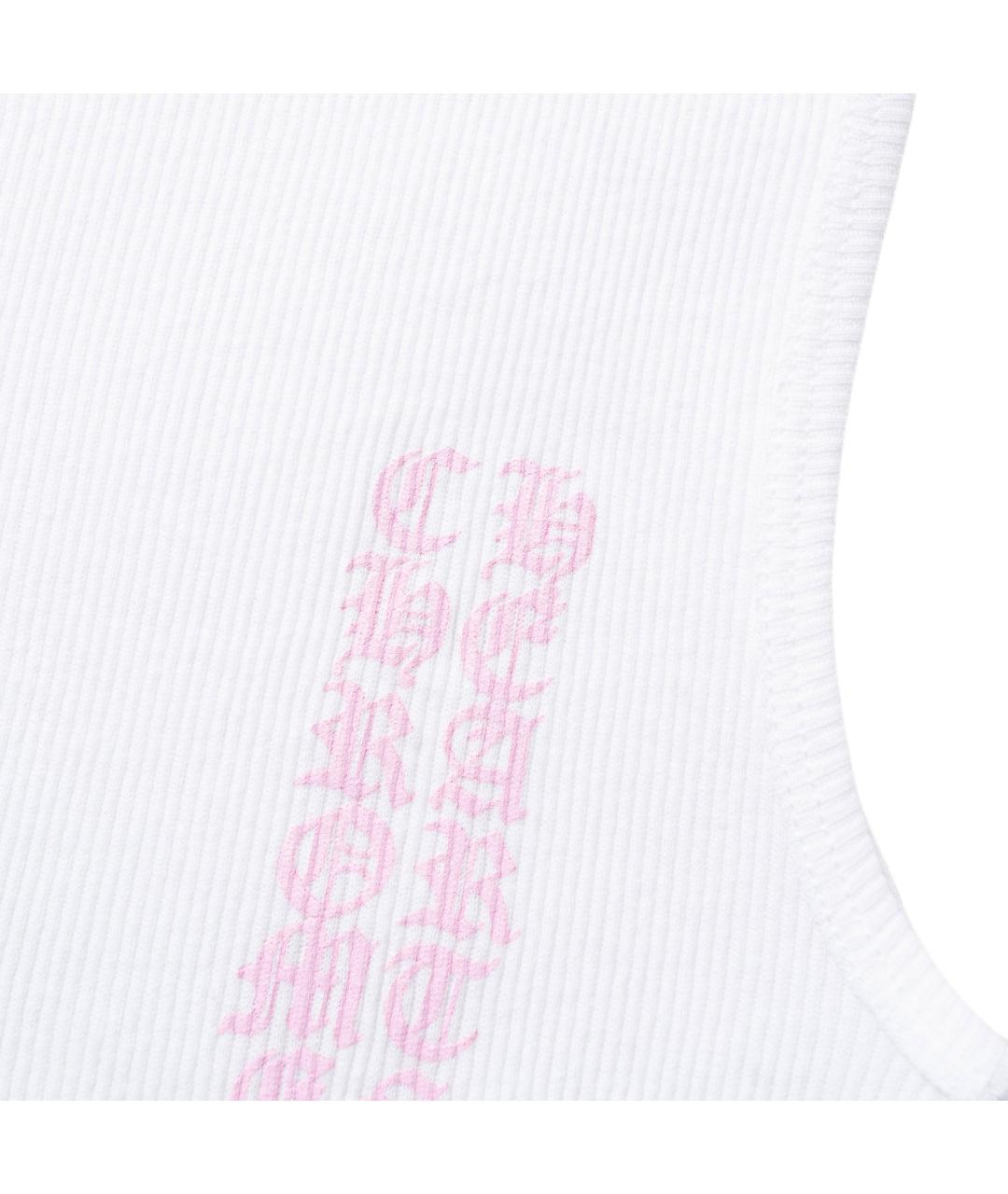 CHROME HEARTS Белая хлопковая майка, фото 3