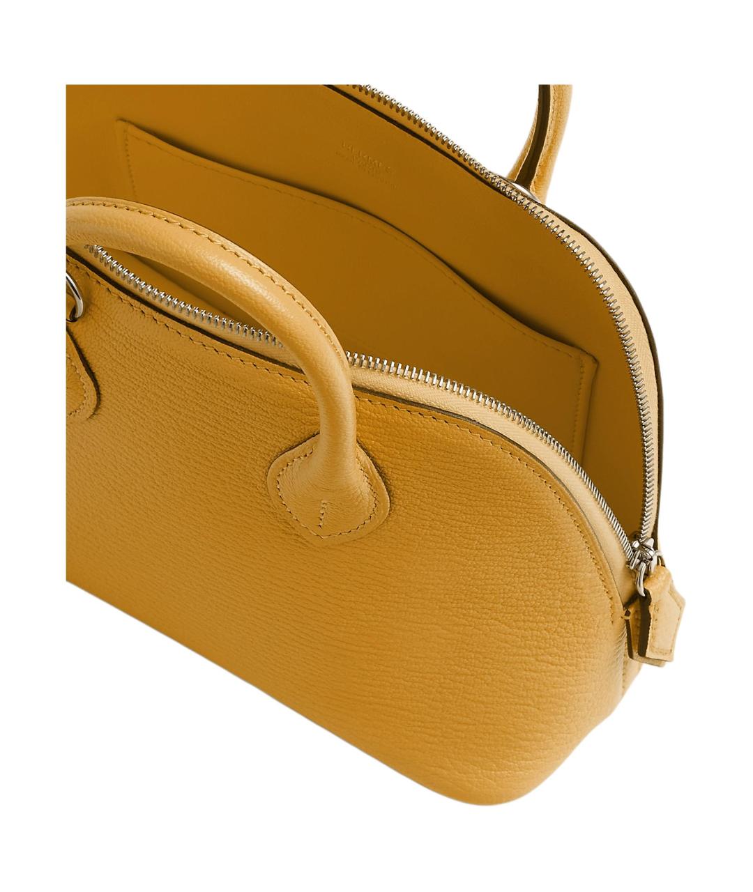 HERMES Желтая кожаная сумка через плечо, фото 5