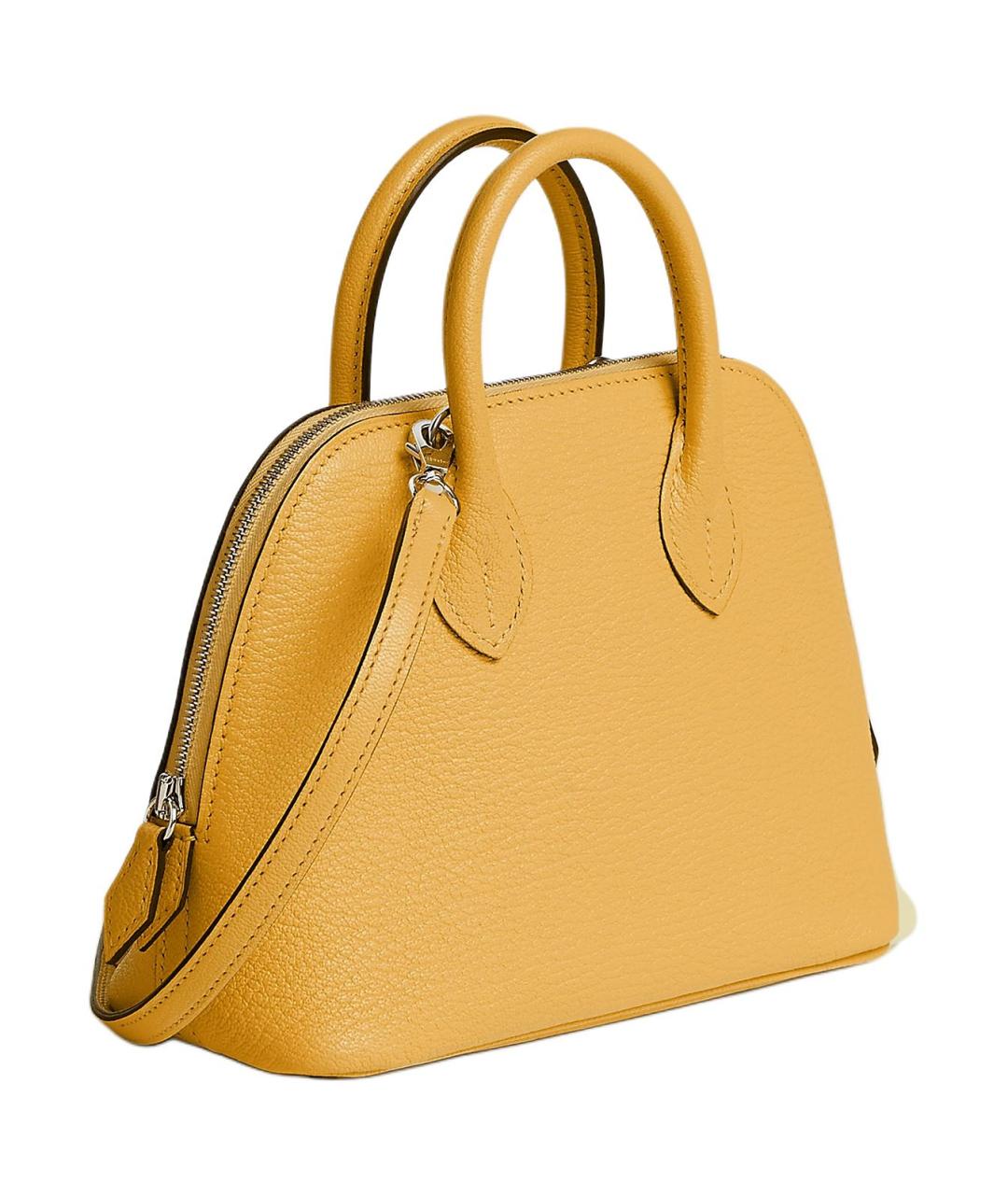 HERMES Желтая кожаная сумка через плечо, фото 2
