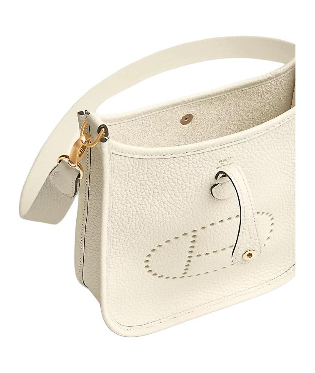 HERMES Бежевая кожаная сумка через плечо, фото 3