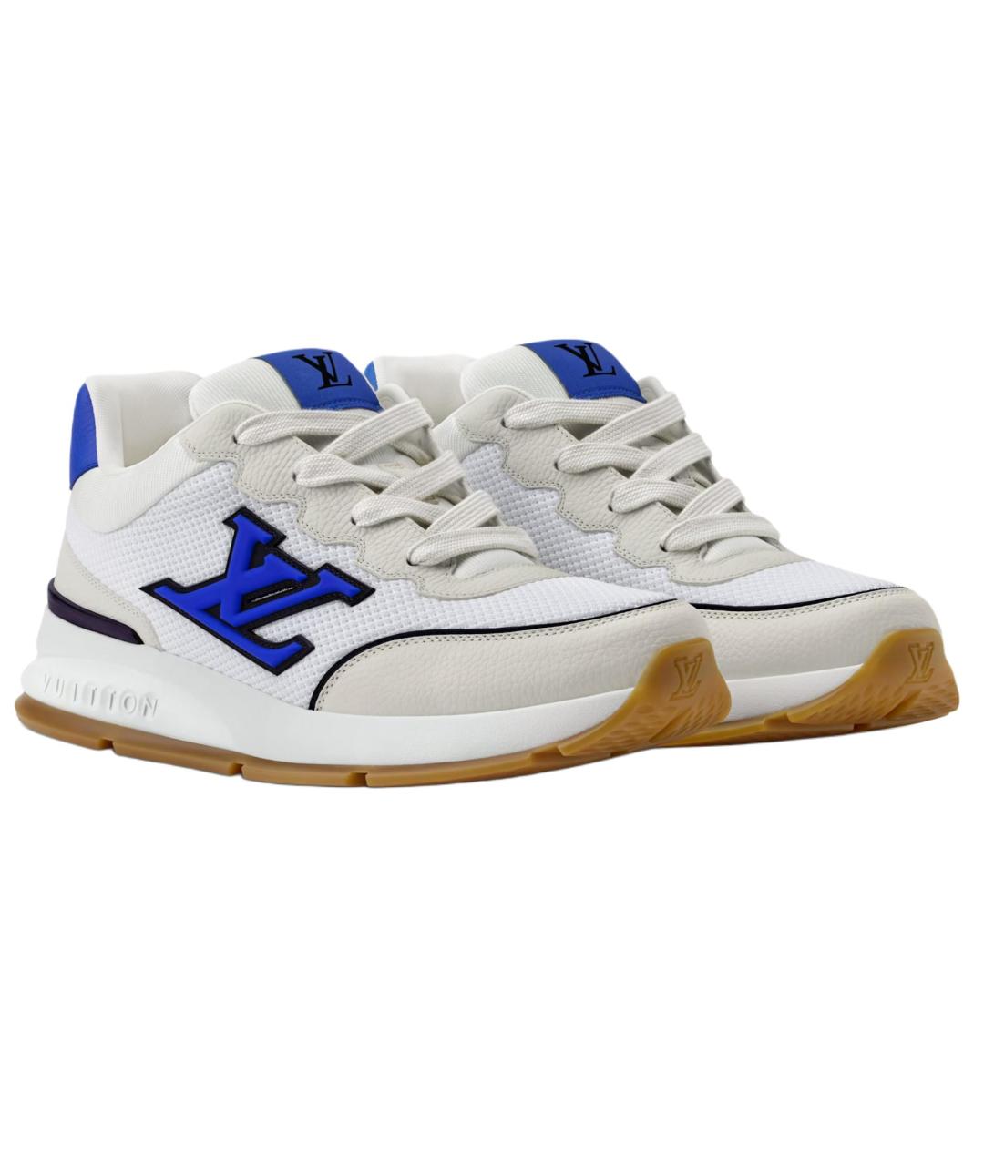 LOUIS VUITTON Серые кожаные низкие кроссовки / кеды, фото 3