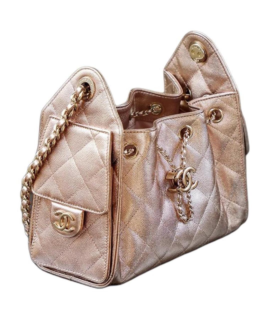 CHANEL Розовая кожаная сумка через плечо, фото 2