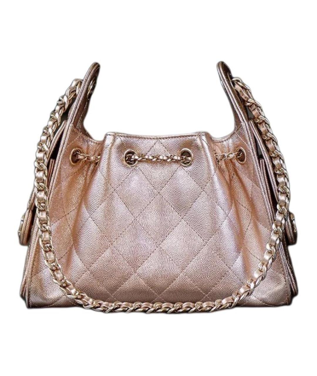 CHANEL Розовая кожаная сумка через плечо, фото 4