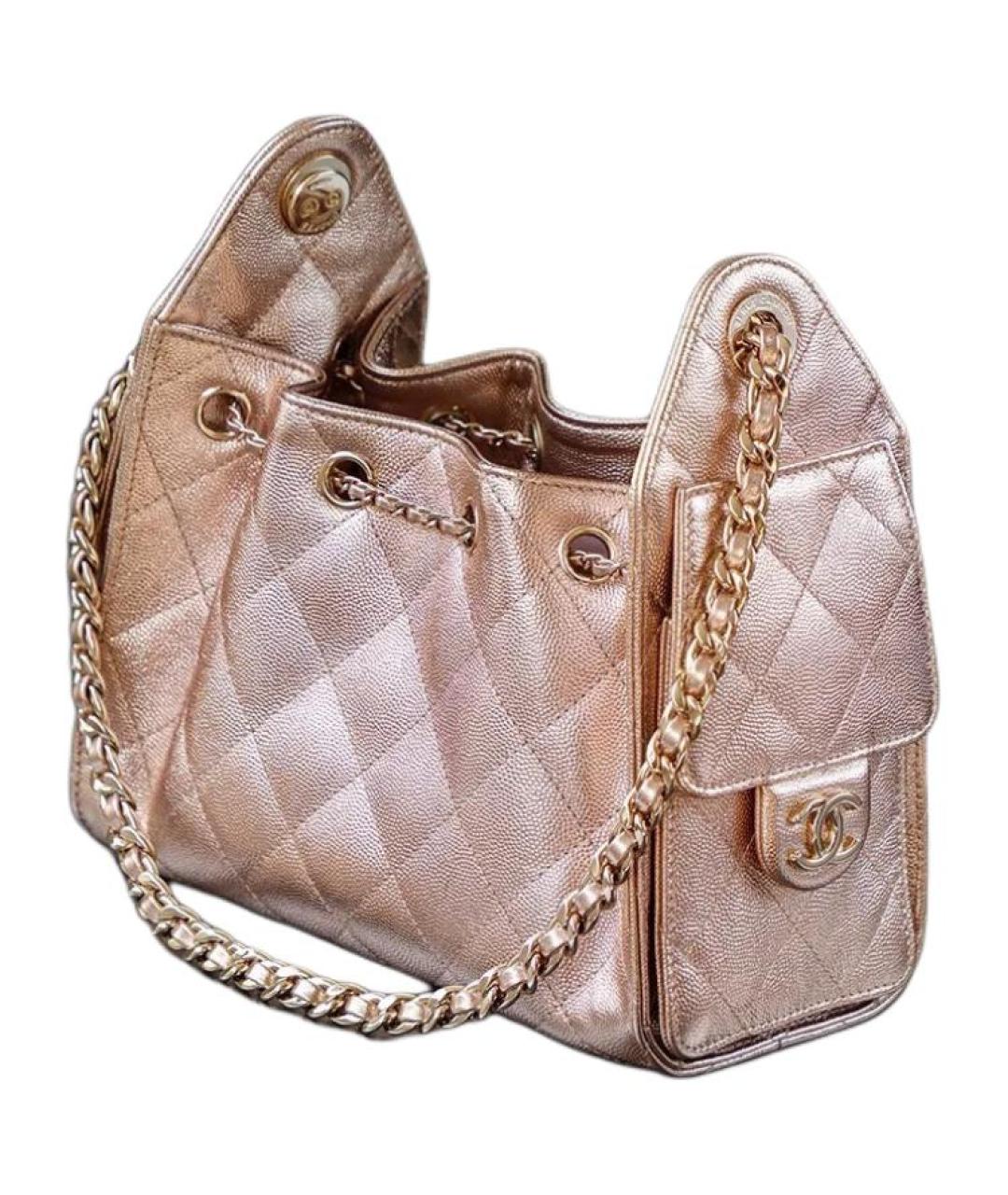 CHANEL Розовая кожаная сумка через плечо, фото 3