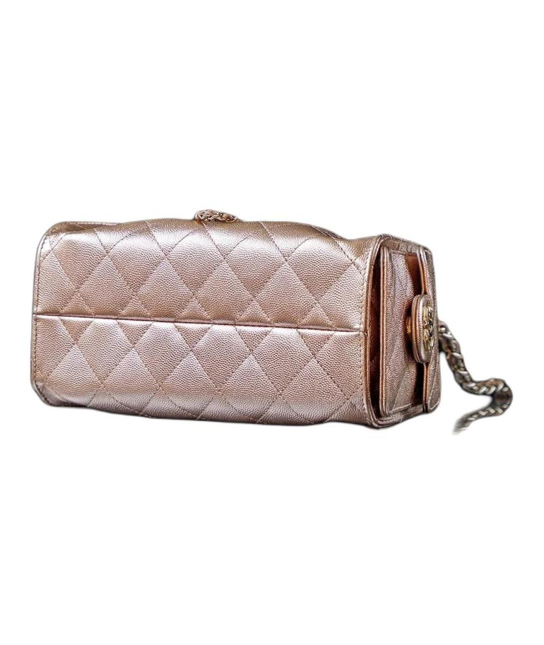 CHANEL Розовая кожаная сумка через плечо, фото 5