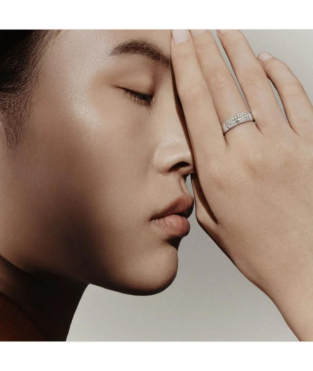 HERMES Серебряное кольцо из белого золота, фото 3