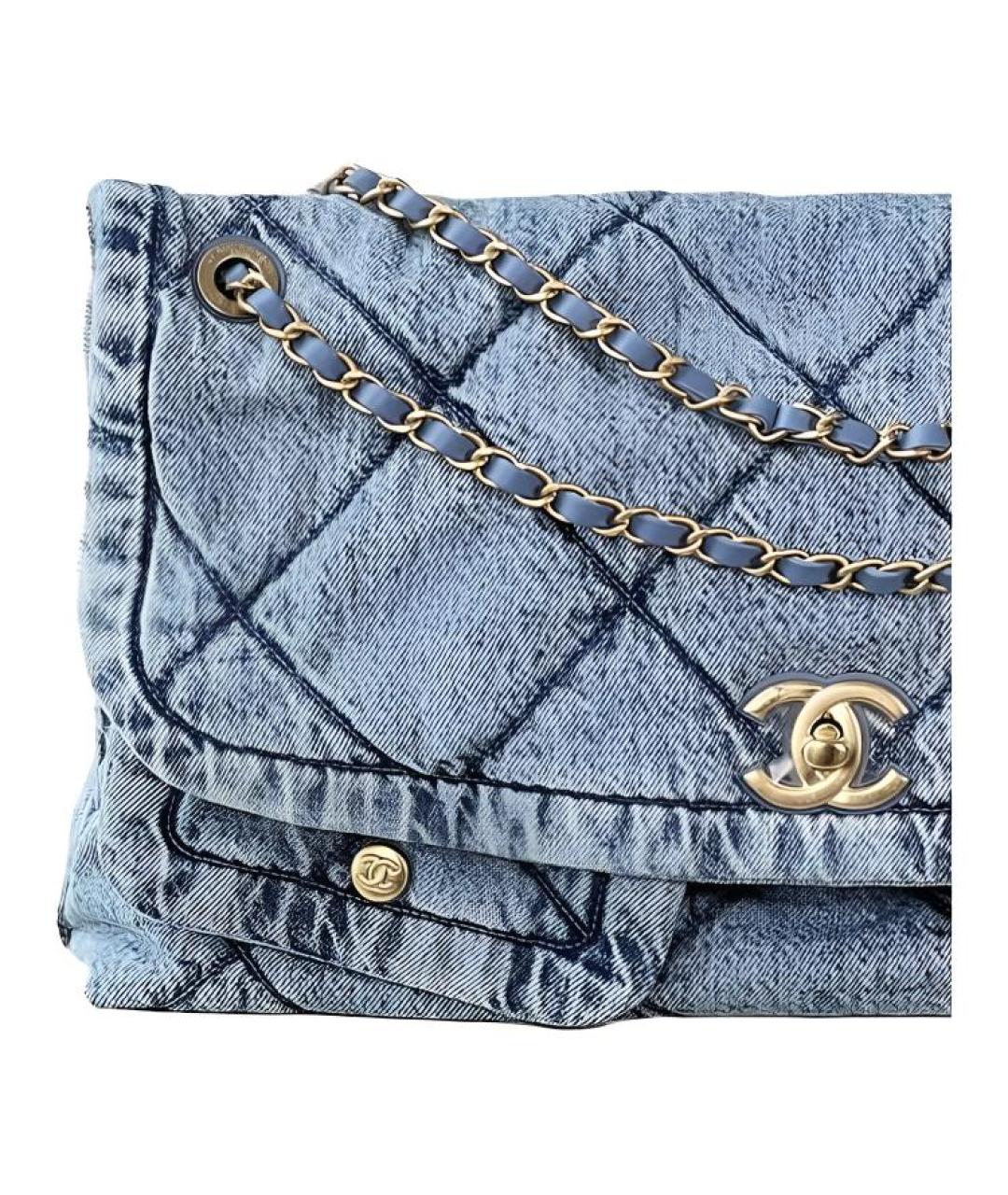 CHANEL Синяя деним сумка через плечо, фото 5