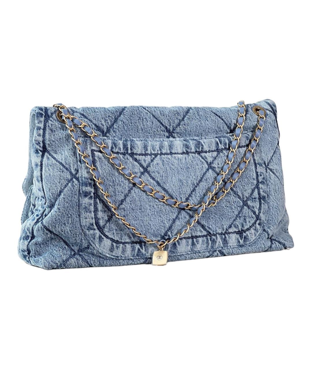CHANEL Синяя деним сумка через плечо, фото 3