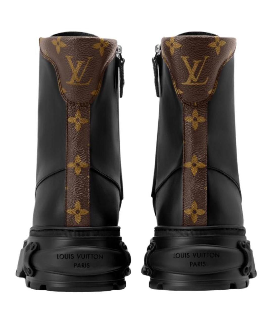 LOUIS VUITTON Черные кожаные сапоги, фото 5