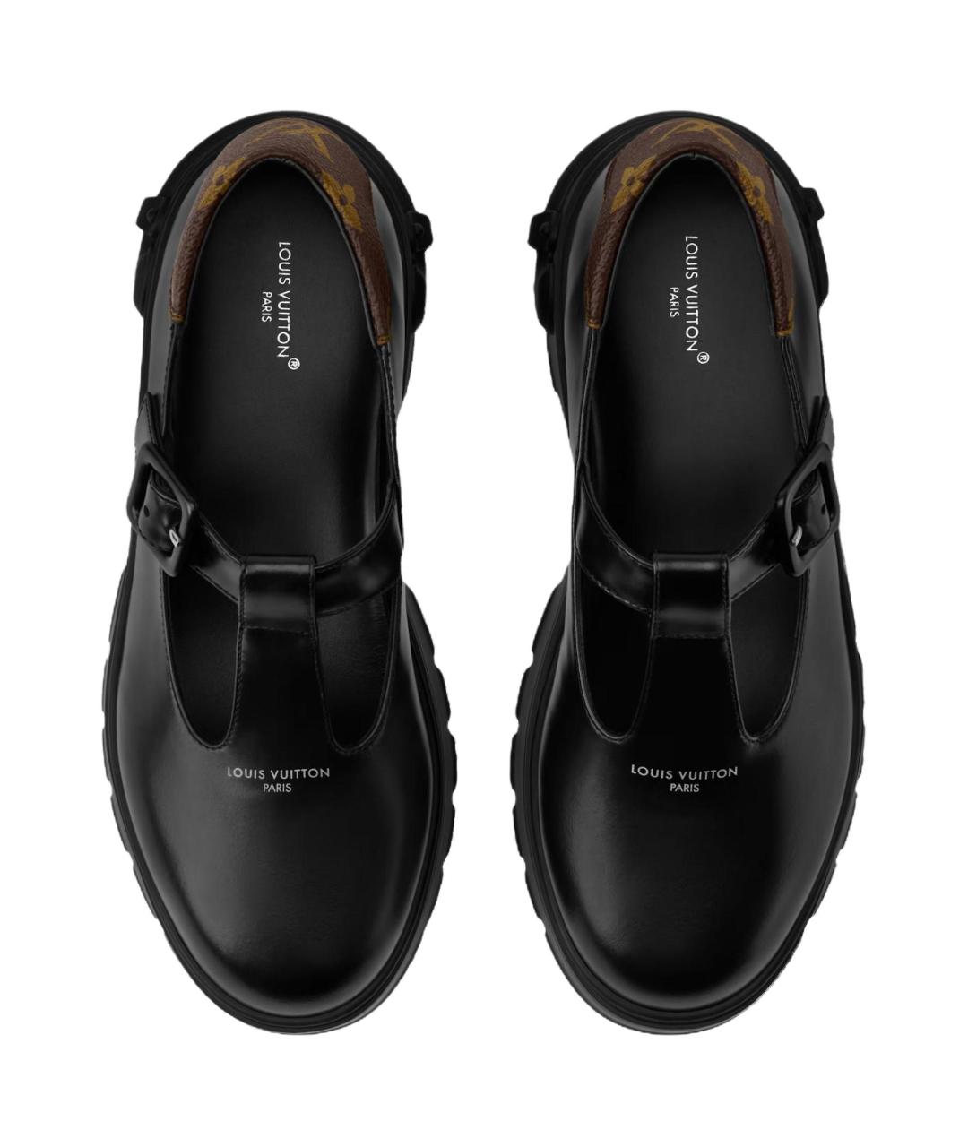 LOUIS VUITTON Черные кожаные туфли, фото 4