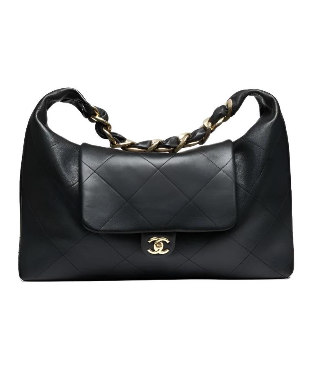 CHANEL Черная кожаная сумка через плечо, фото 1