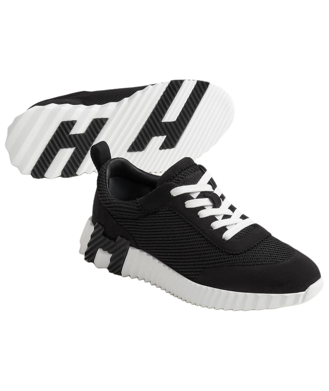 HERMES Черные кроссовки, фото 4