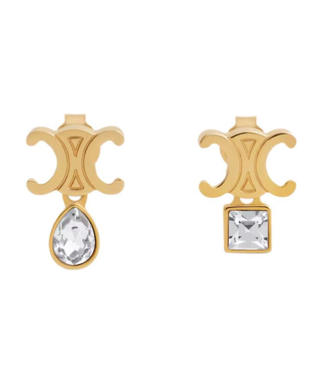 CELINE Золотые латунные серьги, фото 1