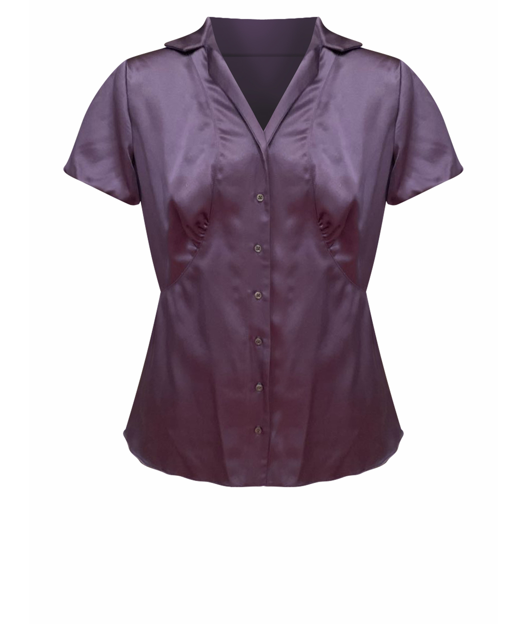 NICOLE MILLER Фиолетовая шелковая рубашка, фото 1