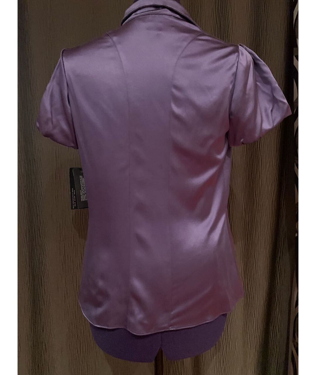 NICOLE MILLER Фиолетовая шелковая рубашка, фото 2
