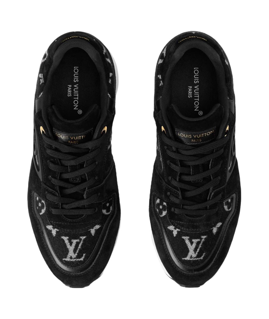 LOUIS VUITTON Черные замшевые кроссовки, фото 4