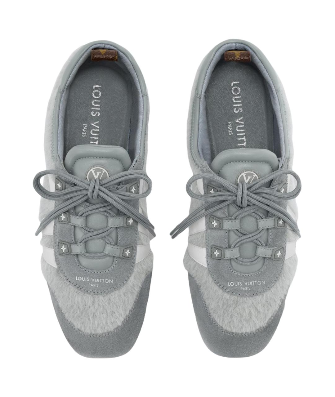 LOUIS VUITTON Серые кеды, фото 4