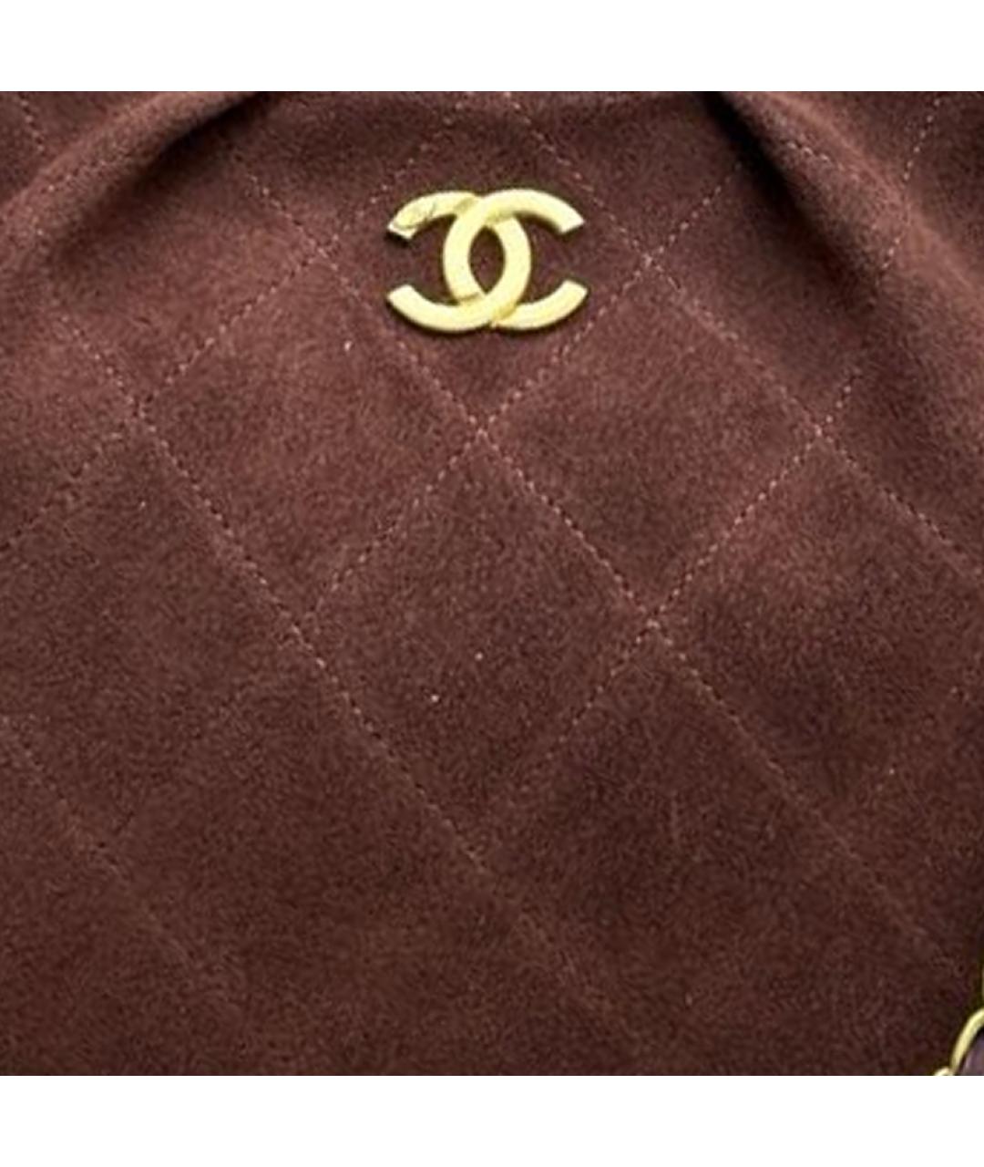 CHANEL Коричневая замшевая сумка через плечо, фото 4