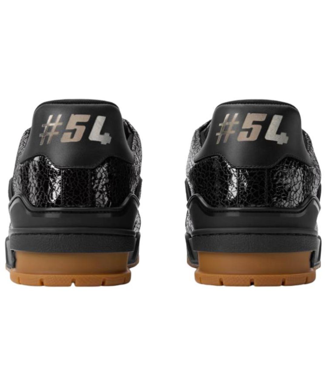 LOUIS VUITTON Черные кожаные низкие кроссовки / кеды, фото 5