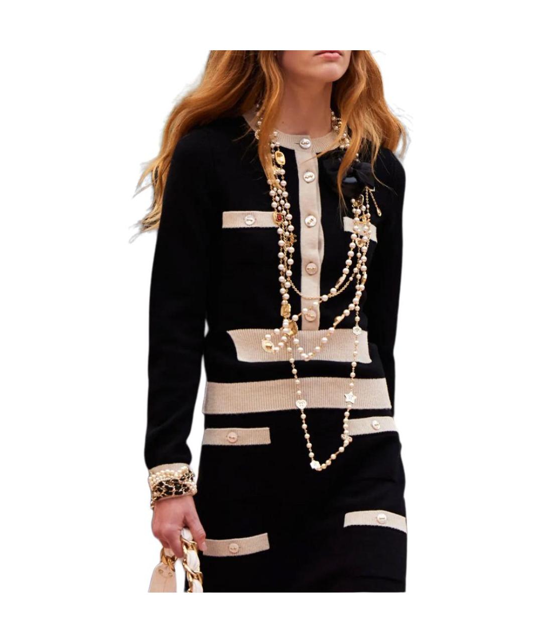 CHANEL Черный кашемировый джемпер / свитер, фото 3