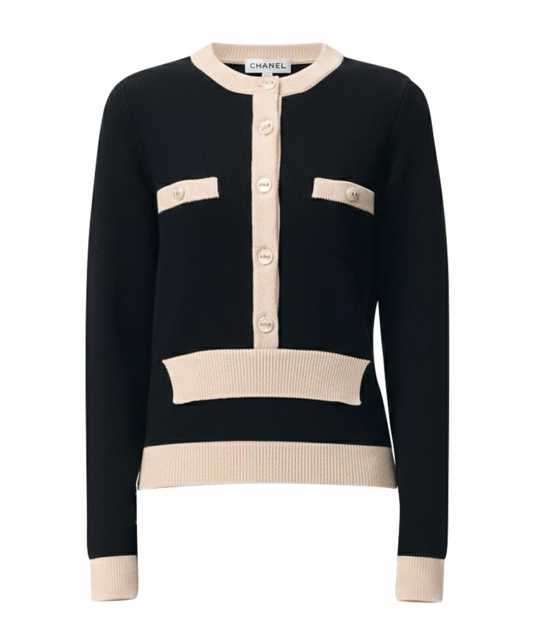 CHANEL Черный кашемировый джемпер / свитер, фото 1