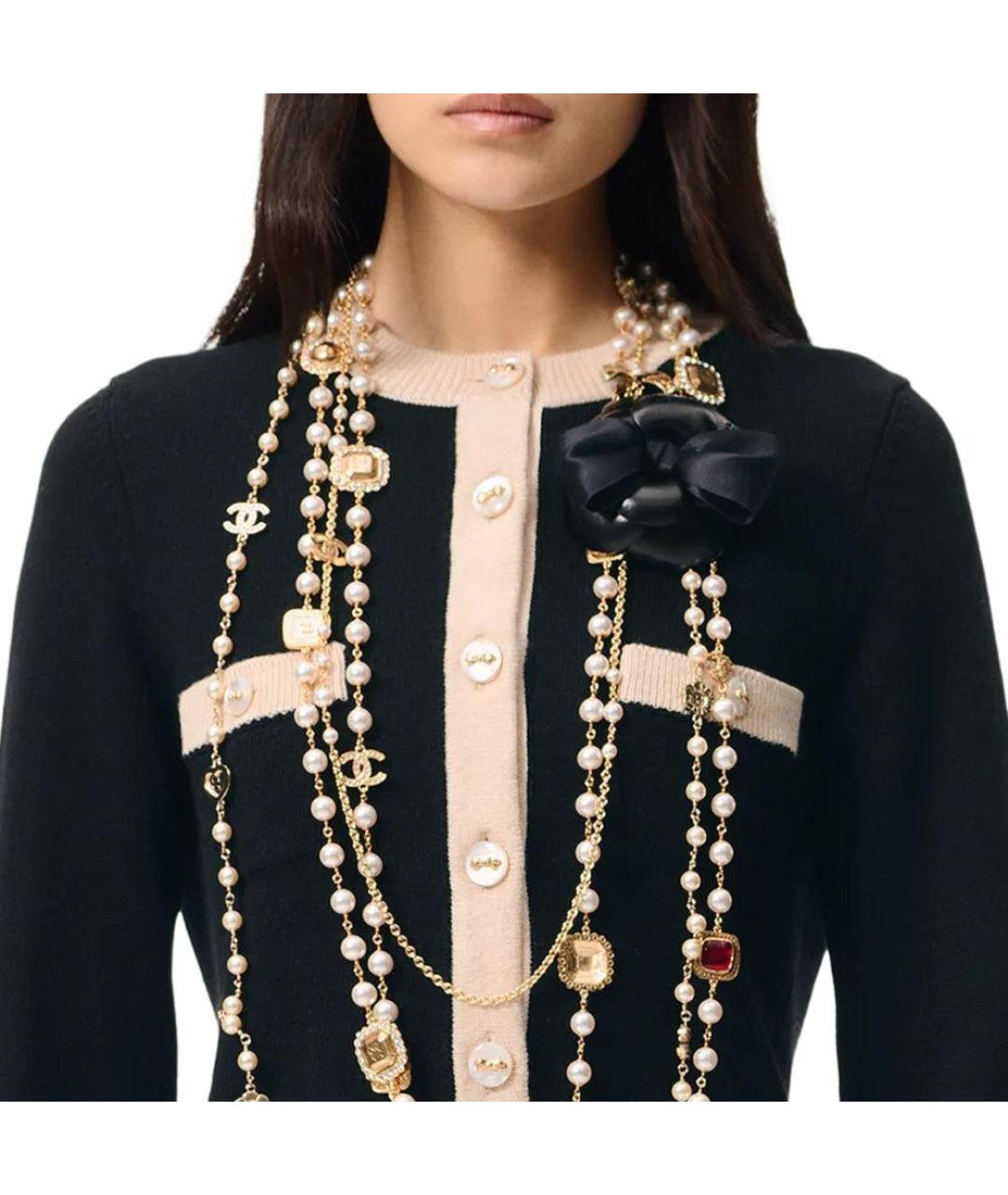 CHANEL Черный кашемировый джемпер / свитер, фото 4