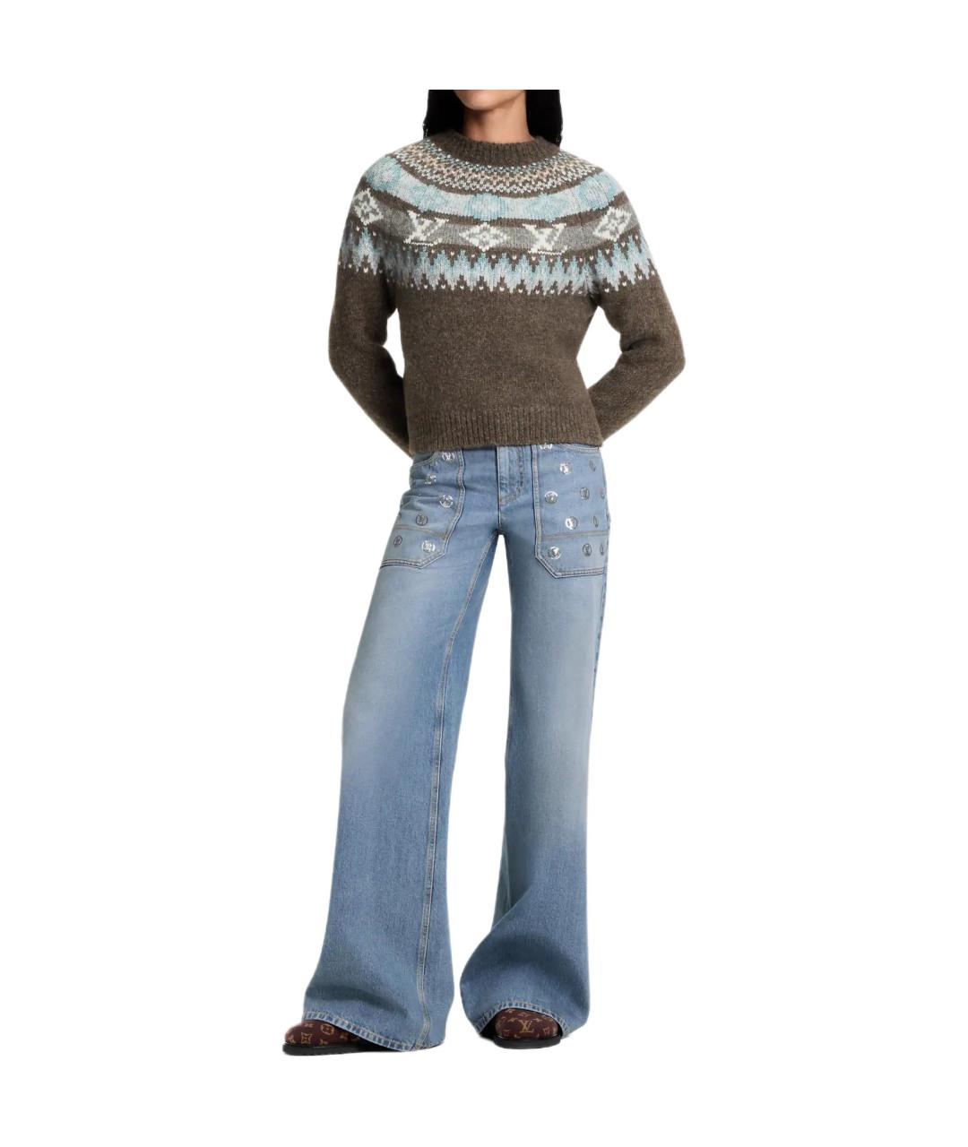 LOUIS VUITTON Коричневый джемпер / свитер, фото 4