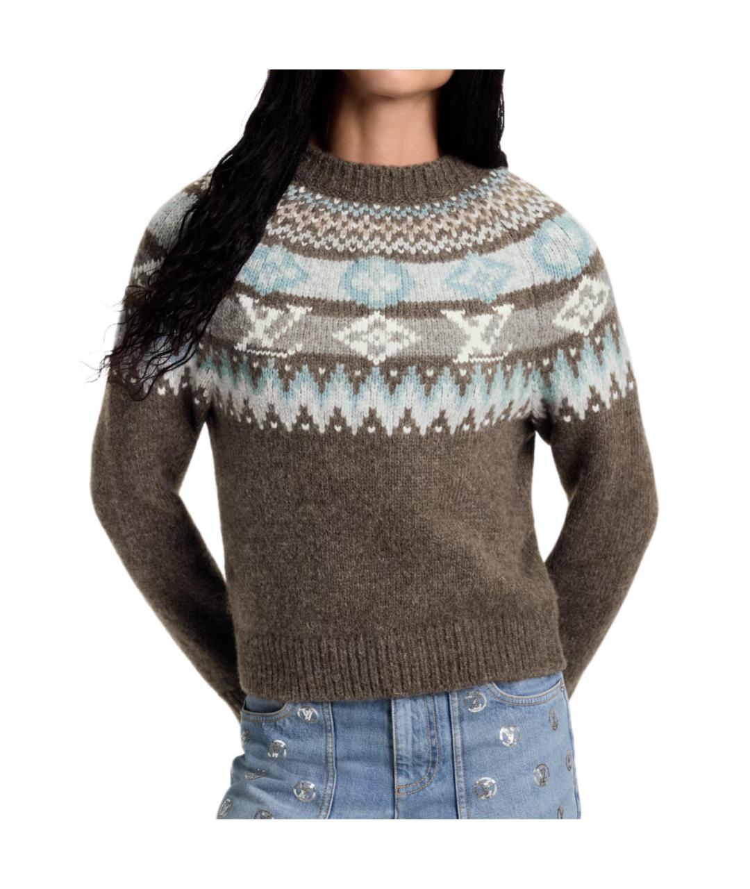 LOUIS VUITTON Коричневый джемпер / свитер, фото 5