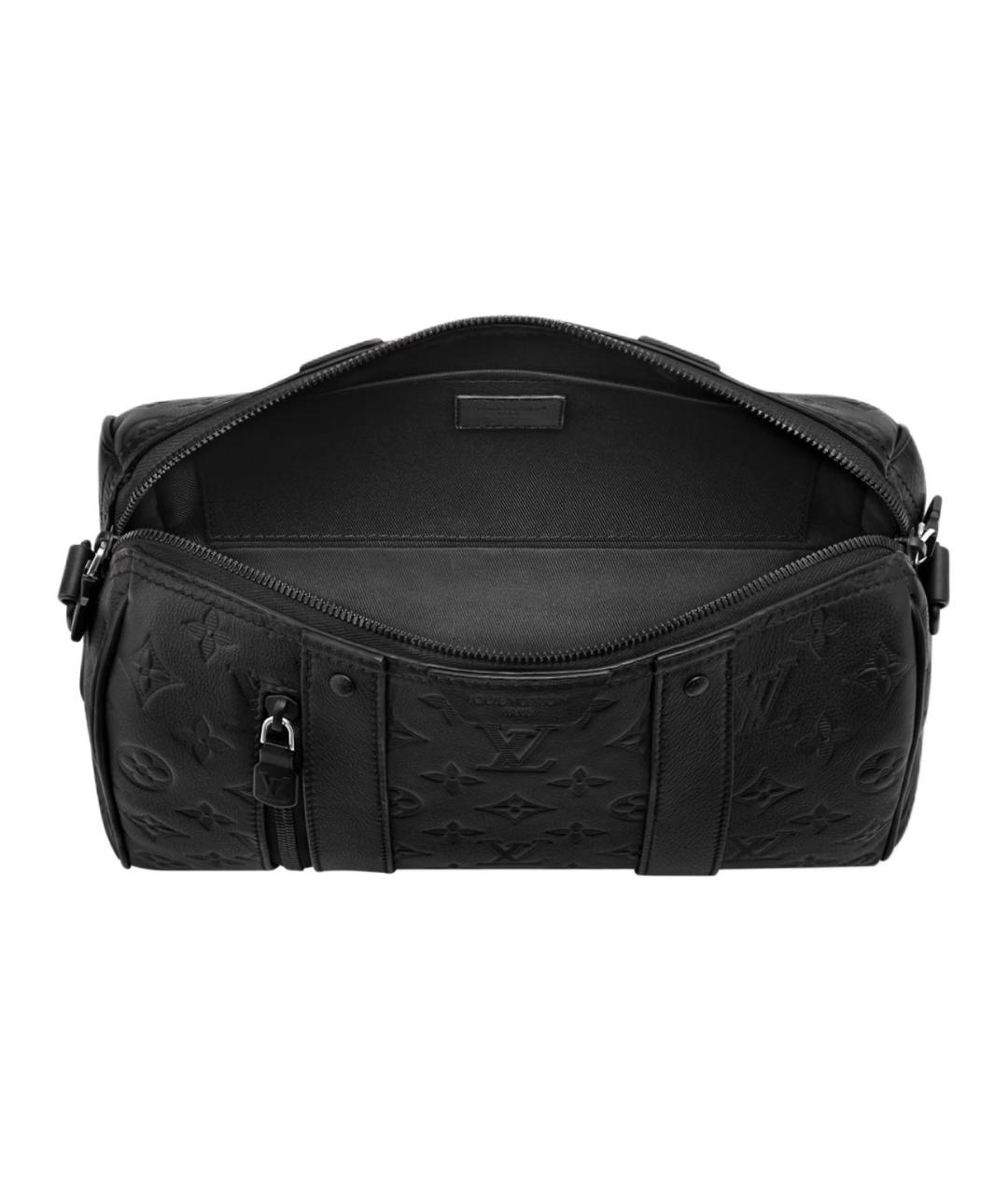 LOUIS VUITTON Черная кожаная сумка на плечо, фото 4