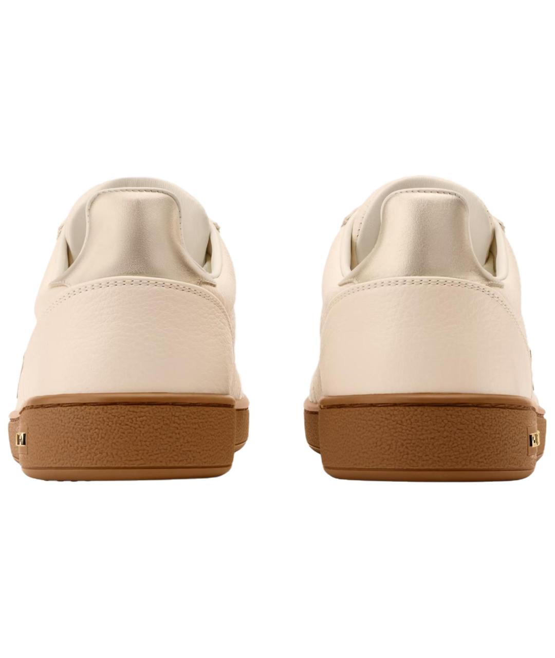 LOUIS VUITTON Бежевые кожаные кеды, фото 5