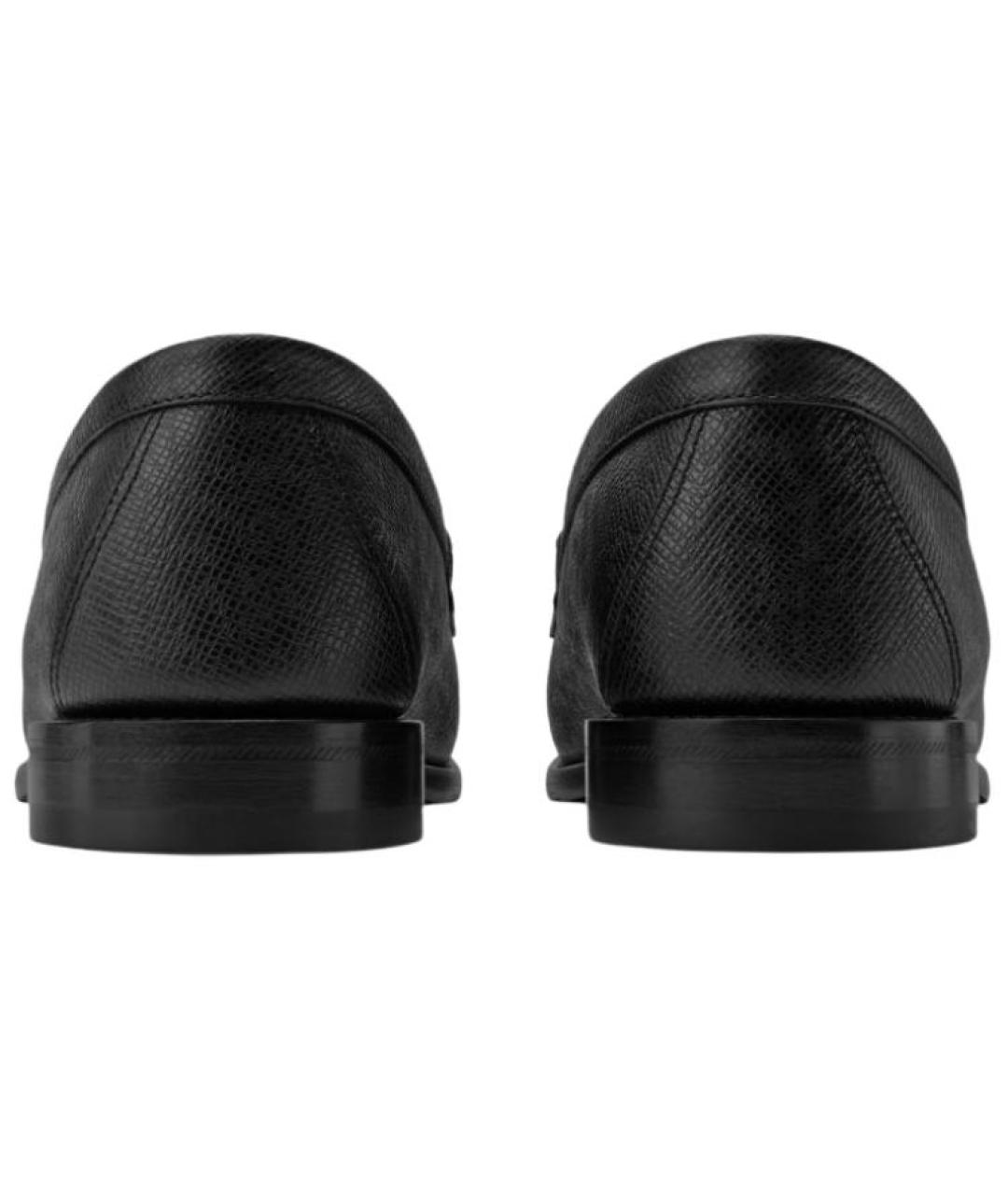 LOUIS VUITTON Черные кожаные лоферы, фото 5