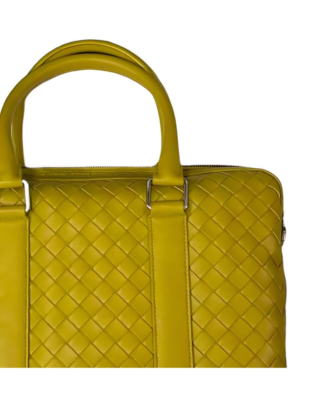 BOTTEGA VENETA Зеленая кожаная сумка тоут, фото 2