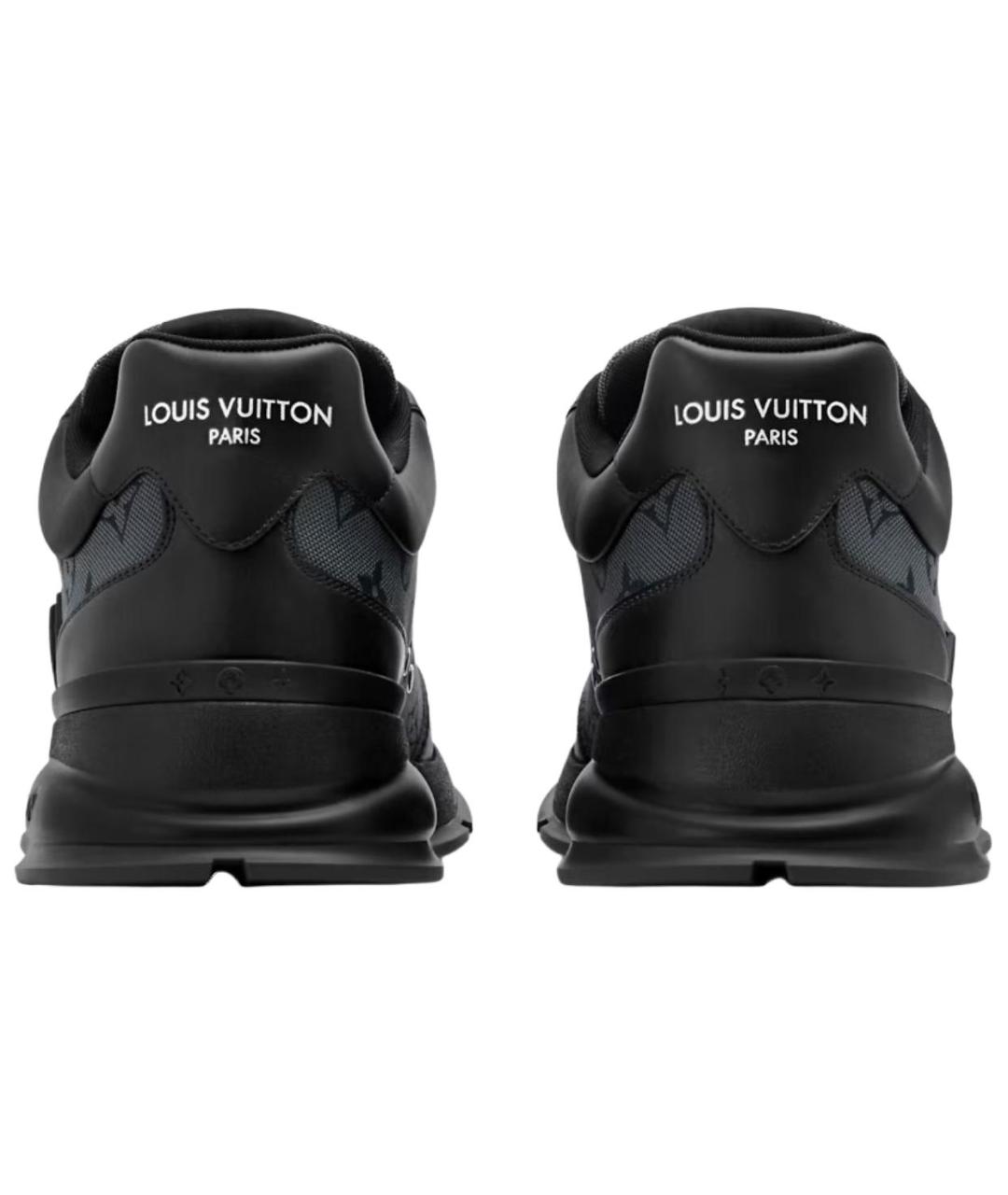 LOUIS VUITTON Черные кожаные низкие кроссовки / кеды, фото 4