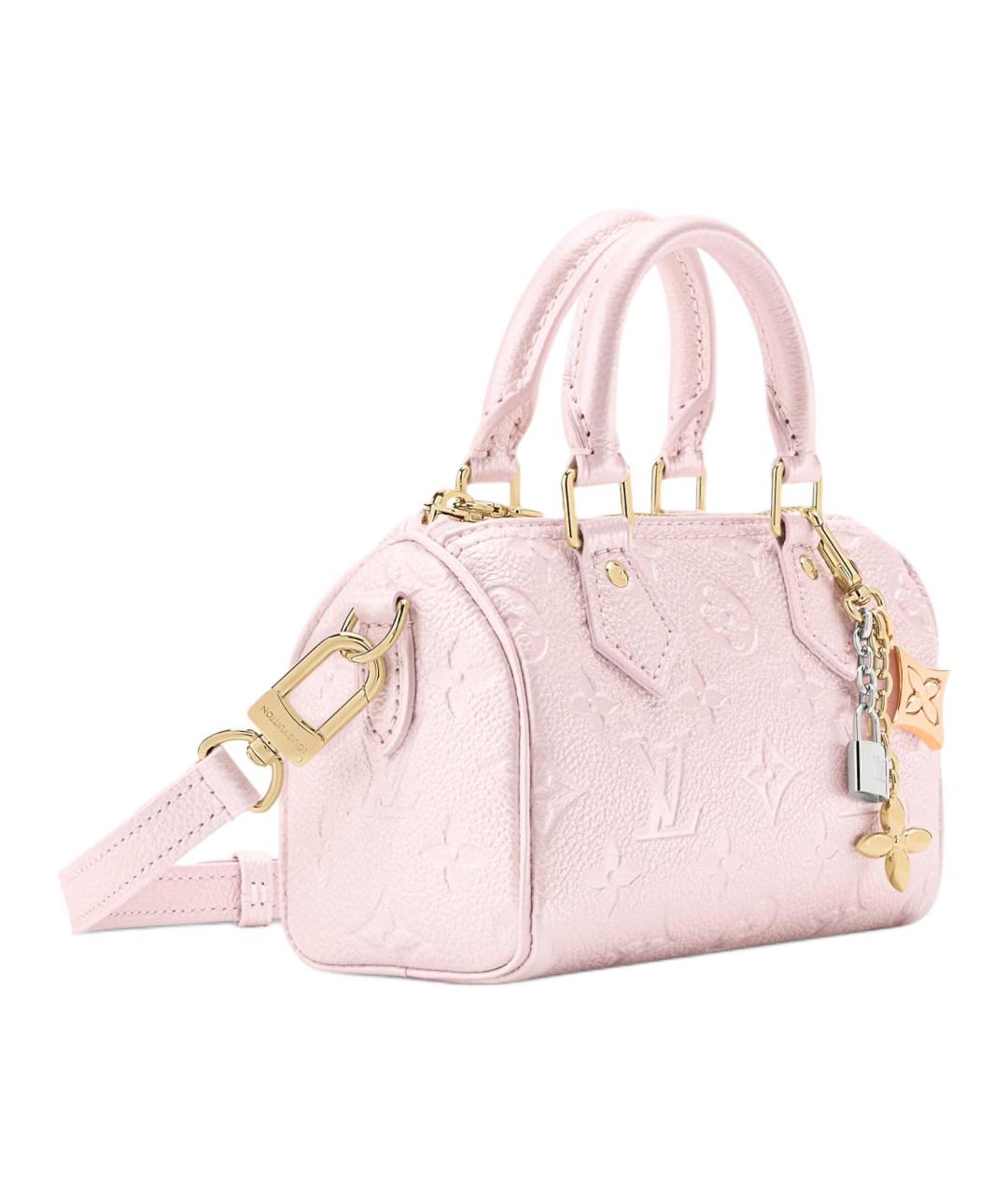 LOUIS VUITTON Розовая кожаная сумка с короткими ручками, фото 2